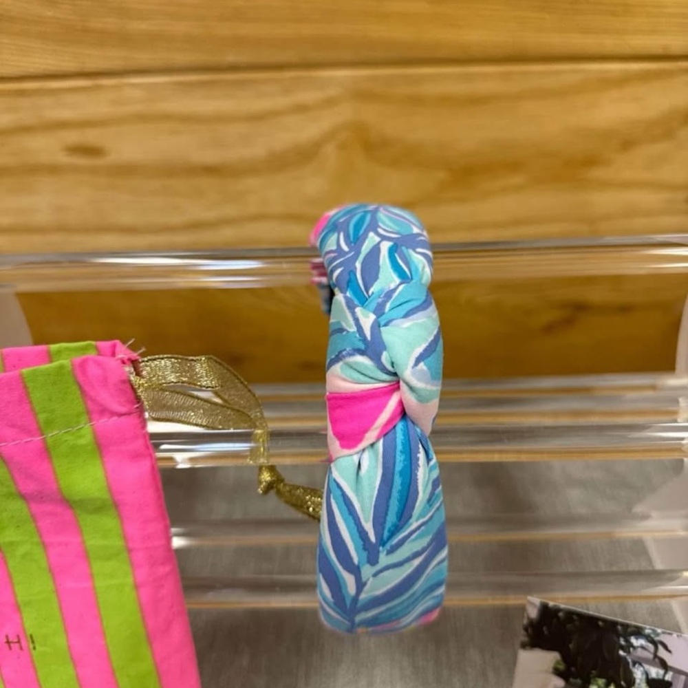Lilly Pulitzer X Lele Sadoughi Slim Knotted Headband rainforest retreat - Picture 3 of 5